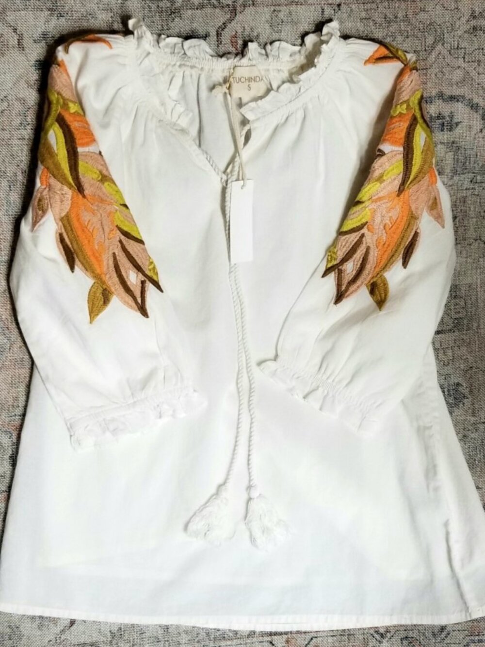 Tuchinda Designer Girls Hand-embroidered Dress Size 5 - Picture 3 of 8